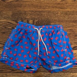 MC2 Saint Barth Blue and Red Kids Swim Trunks